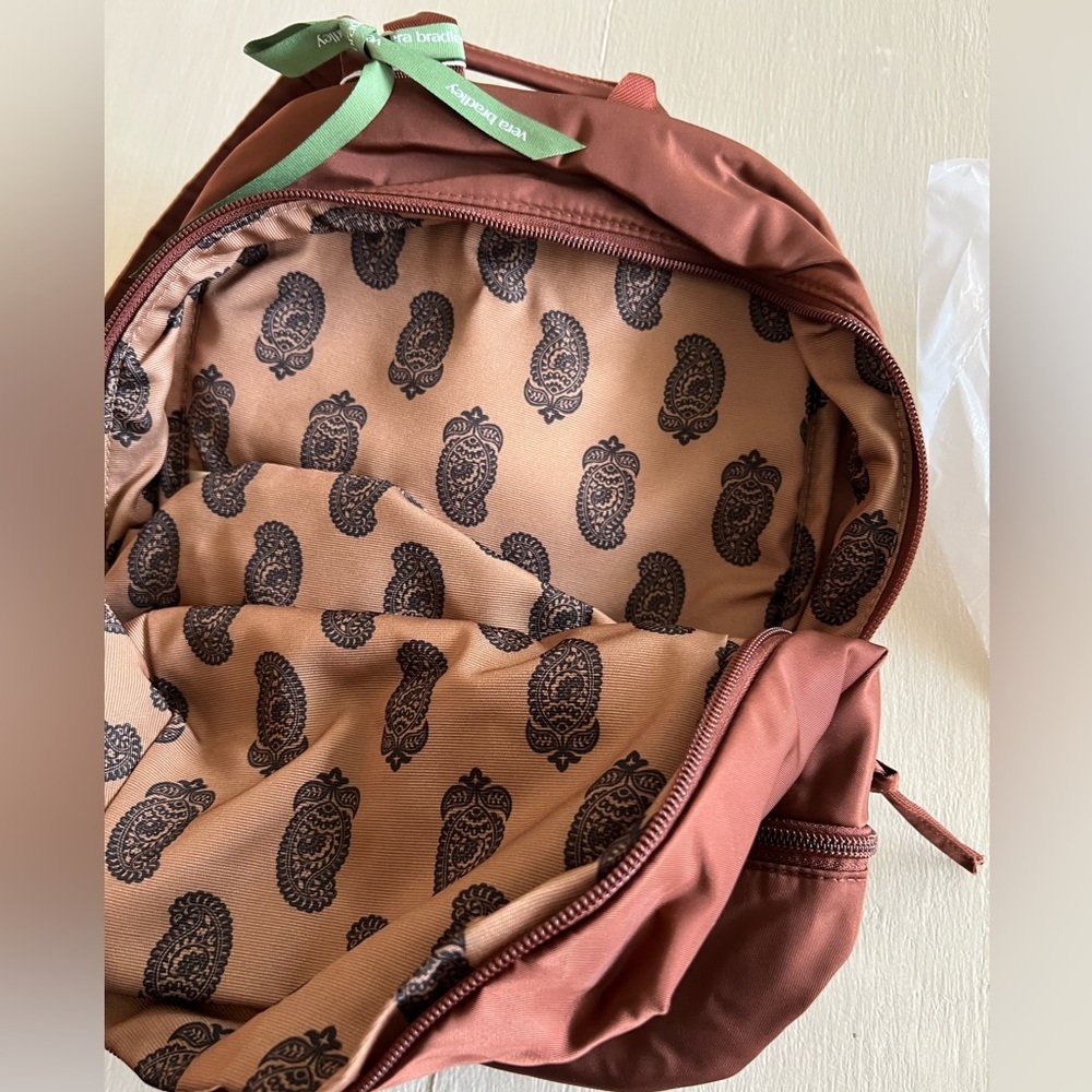 NWT: Vera Bradley Nylon Chancery Backpack in Cinnamon - Picture 9 of 9